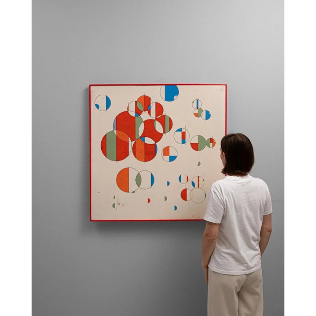 Traditional 20th Century Belgian Artwork With Metal Frame By Rene Berdal For Sale - Image 3 of 9