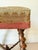 English Antique English Oak Barley Twist Upholstered Footstool For Sale - Image 3 of 6