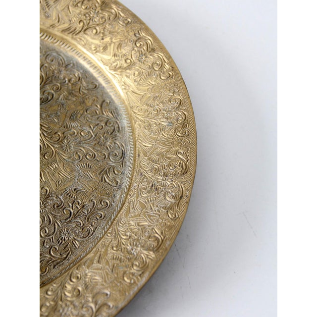Vintage Engraved Brass Plate For Sale - Image 6 of 8