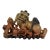 Antique 9" Traditional Chinese Soapstone Foo Dog & Cubs Sculpture For Sale