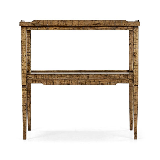 Designed with a timeless aesthetic, this table features a heavily distressed acacia wood construction that brings an air...