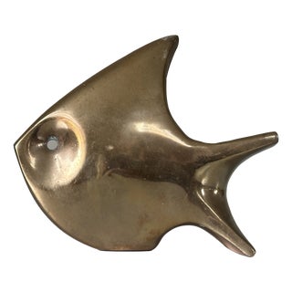 Vintage Bronze Fish Ashtray, 1970s For Sale
