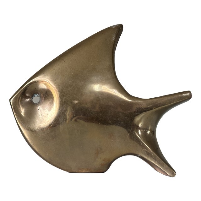 Vintage Bronze Fish Ashtray, 1970s For Sale