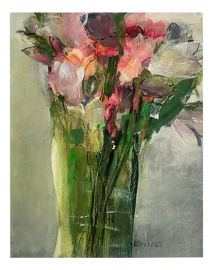 Bozena Lesiak, Tulips, Gouache on Paper, 2024