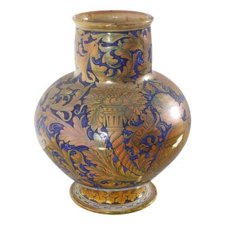 Ceramics Vase in Hand-Glazed Majolica by Alfredo Santarelli, Italy, 1920s For Sale