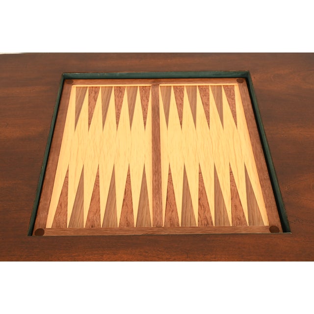 Wood Baker Furniture Style American Empire Carved Mahogany Game Table or Occasional Table, Circa 1970s For Sale - Image 7 of 15