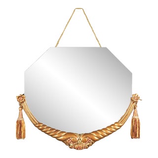 1920's Art Deco Carved Mirror Attr. To Maurice Jallot, France For Sale