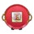1890s Antique Red and Golden Porcelain Victoria Carlsbad Tray For Sale