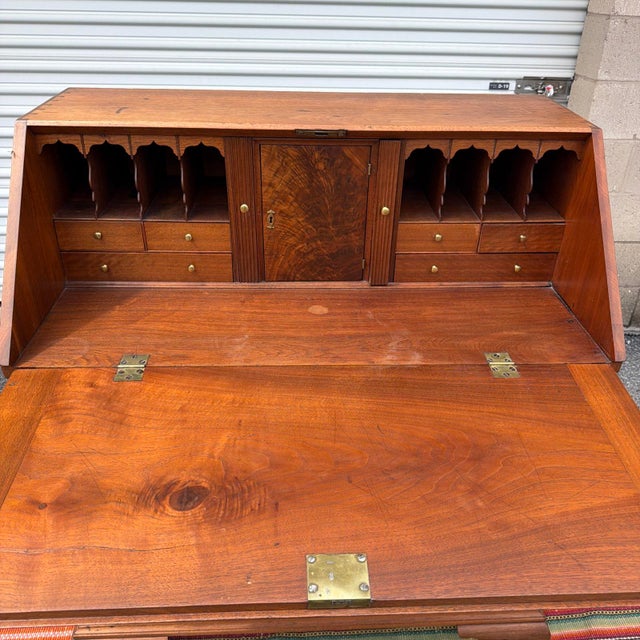 Brown Antique Walnut Chippendale Slant-Front Desk, Shenandoah Valley of Virginia, Circa 1770 For Sale - Image 8 of 18