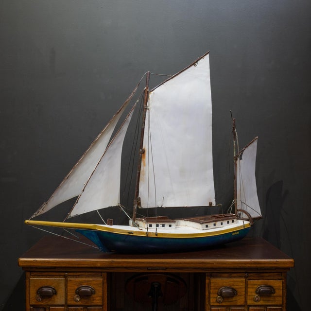 Vintage Seafood Restaurant Ship Model Exterior Display c.1960 For Sale - Image 4 of 14