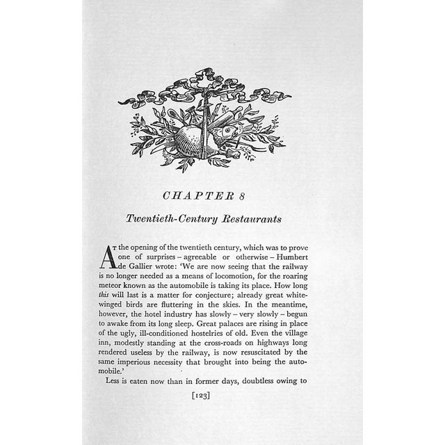 "Fine Bouche: A History of the Restaurant in France" 1956 Andrieu, Pierre For Sale - Image 4 of 5
