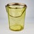 This Hollywood Regency style Italian green glass ice bucket with metal rim for cocktail service is in good condition. Made...