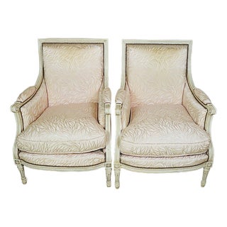Louis XVI Style Bergeres, a Pair For Sale