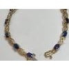 8Ct Natural Oval Blue Sapphire Tennis Bracelet 14 Karat Yellow Gold, 7 Inch Long For Sale - Image 16 of 18