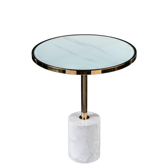 Materials : Stainless Steel, marble(the base), glass (marble design printed) Measurements: 18"wx18"dx21.25"h,30 lbs The...