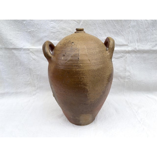 Antique French Stoneware Vinegar Jar / Floor Vase, Poitou, C. 1900 For Sale - Image 4 of 18
