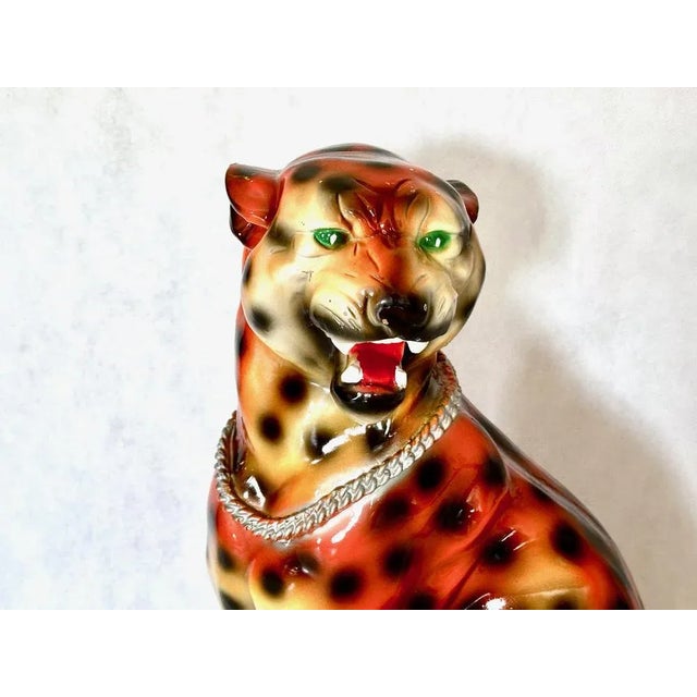 Large Vintage Italian Tiger Statue in Resin, 1970s For Sale - Image 9 of 10