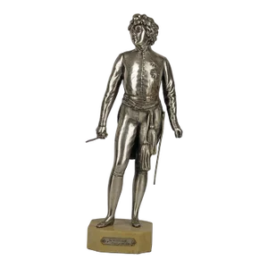Early 20th Century Spelter Sculpture of Sarah Bernhardt as Napoleon II in L' Aiglon With Marble Base