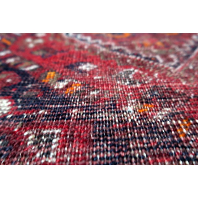 Antique 1900s Persian Shiraz Rug - Diamond Medallion 3.1' x 4.2' This captivating antique Persian Shiraz rug, dating from...