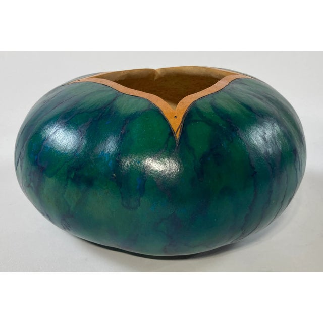 Wood Vintage Hand Painted Gourd For Sale - Image 7 of 9