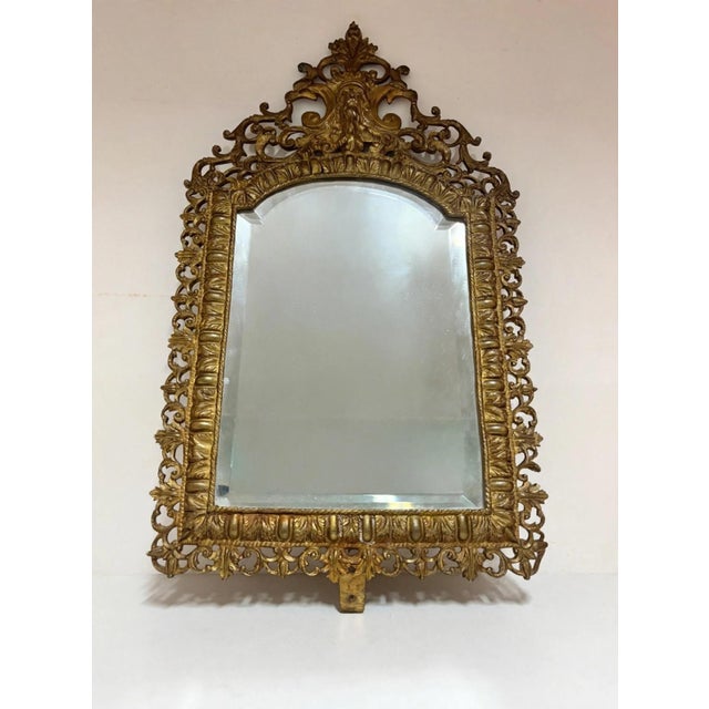 1950s Antique Napoleon III Bronze Mirror, 1950 For Sale - Image 5 of 12