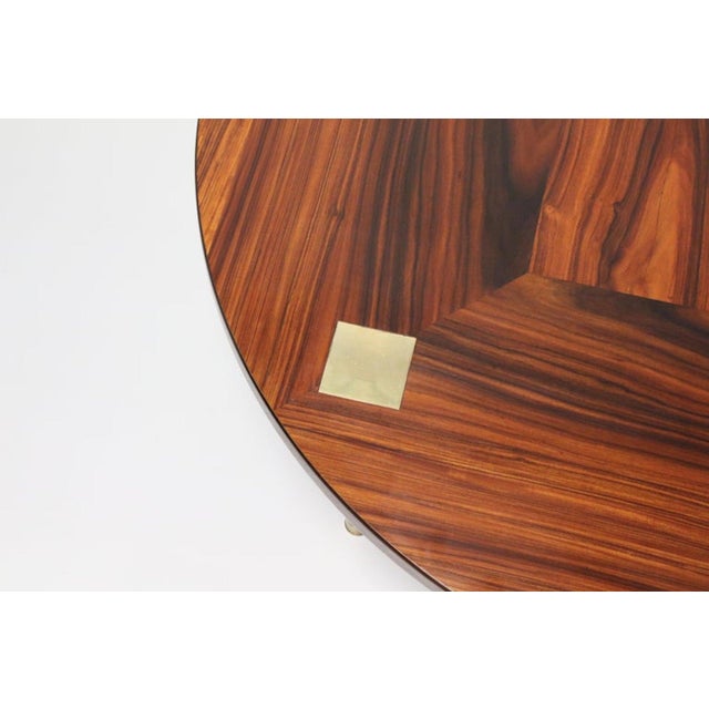 Low Table in Wood and Brass by Ettore Sottsass for Poltronova, 1950s For Sale - Image 6 of 10