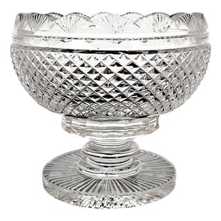 Late 20th Century Waterford Prestige Heavy Cut Crystal Pedestal Bowl 5.25" For Sale