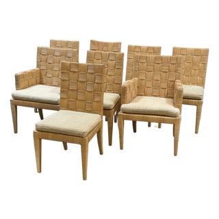 John Hutton for Donghia Block Island Dining Chairs, Set of Eight For Sale