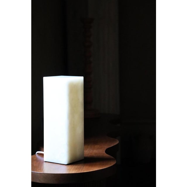 White Onyx Table Lamp by Manifeste, in New conditions. Designed from 2000 European Plug (up to 250V).