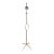 Vintage Poillerat Style Gilt Wrought Iron Oval Floor Lamp For Sale