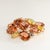 Abstract Schiaparelli Style Vintage Brooch Peach & Yellow Glass Stones Gold-Plated For Sale - Image 3 of 4