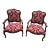 1990s Maitland-Smith Furniture Louis XV Bergere Upholstered Carved Chairs- a Pair For Sale