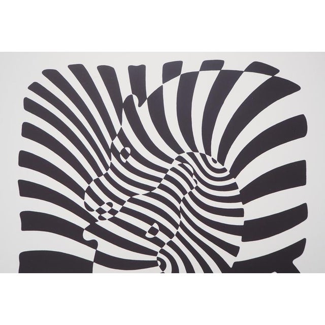 Modern Victor Vasarely, Couple of Zebras, Screenprint For Sale - Image 3 of 7