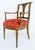 Antique Carved Venetian Plastered Wood Armchairs with Pineapple Seats Offered for sale is a pair of early 20th-century...