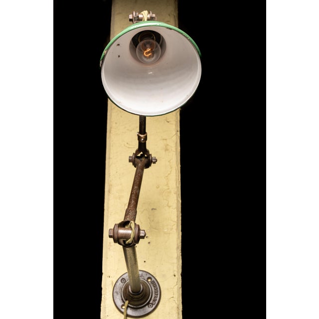Vintage Industrial Articulating Task Lamp by Dugdill For Sale In Chicago - Image 6 of 9
