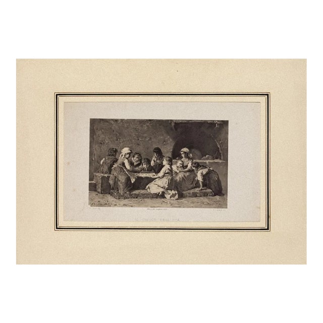 Francesco Peluso, The Game of the Goose, Lithograph, Early 20th Century For Sale