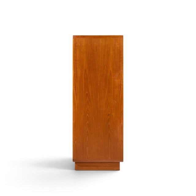 Dyrlund Dyrlund Mid Century Danish Teak Armoire Highboy Dresser For Sale - Image 4 of 10