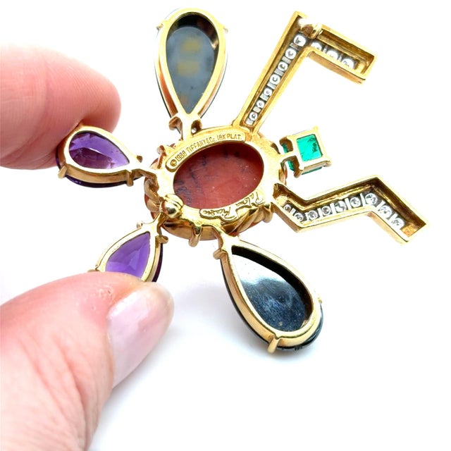 Late 20th Century Late 20th Century Tiffany & Co. Paloma Picasso Gemstone and Diamond Insect Brooch For Sale - Image 5 of 6