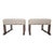 English Upholstered Stools on Oak Legs, Late 19th Century For Sale