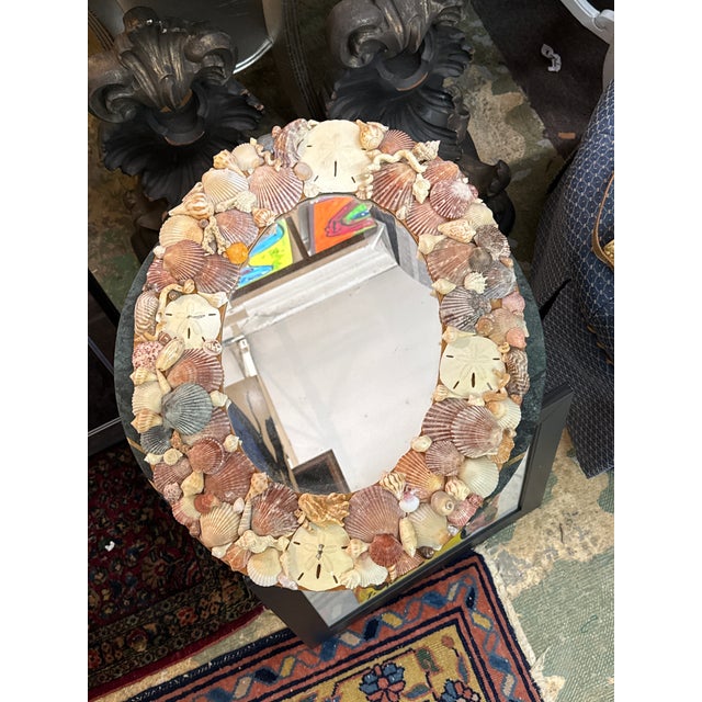 Fantastic vintage Boho Sea Shell Mirror. comprised of real sea shells. Ready to hang!