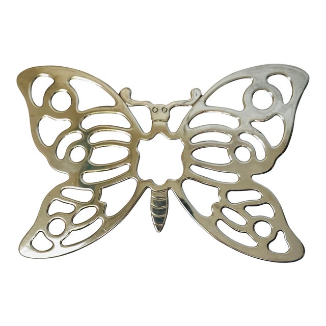 Leonard Silverplate Butterfly Trivet For Sale