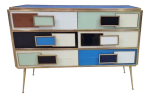 Multicoloured Three-Drawer Dresser, 1990s