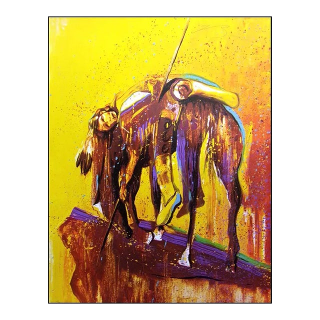 1990s Earl Biss "The End of the Trail" Serigraph on Paper Hand Signed For Sale