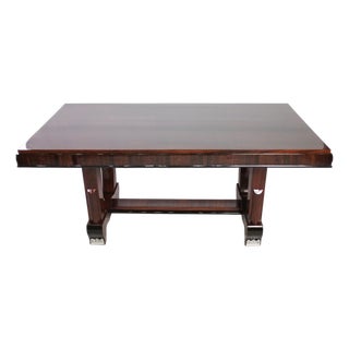 Vintage French Art Deco Dining Table by Jules Leleu, 1930s For Sale