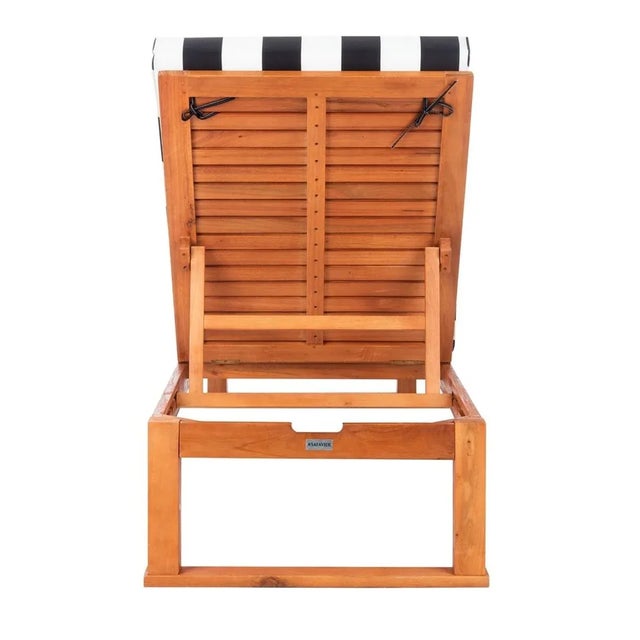 Solano Sunlounger - Natural/Black Stripe For Sale In Philadelphia - Image 6 of 9