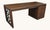 Modernist Sculptural Walnut Desk With Asymmetrical Geometric Base For Sale - Image 9 of 17