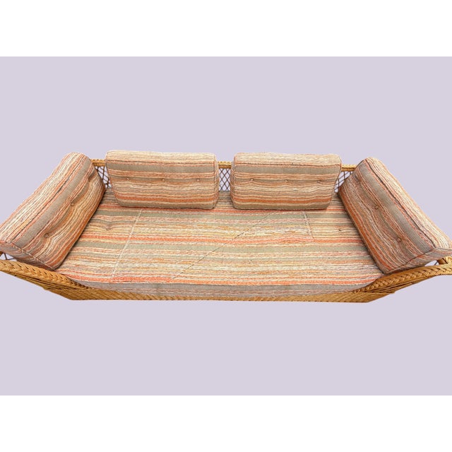 McGuire 1970's McGuire Furniture Rattan "Willow" Collection 4 Piece Lounge Set by Davis Allen for McGuire For Sale - Image 4 of 18