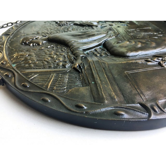 19th Century Relief Bronze Masterpiece With Cherubs in a Barrel-Organ For Sale - Image 9 of 11