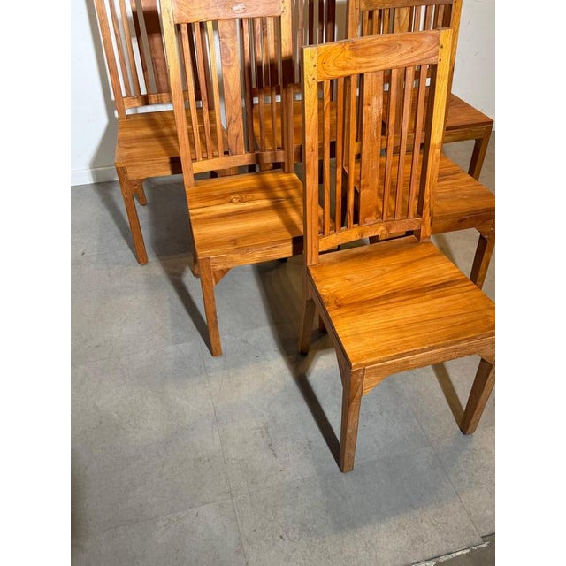 Teak Dining Chairs, Set of 6 For Sale - Image 6 of 8