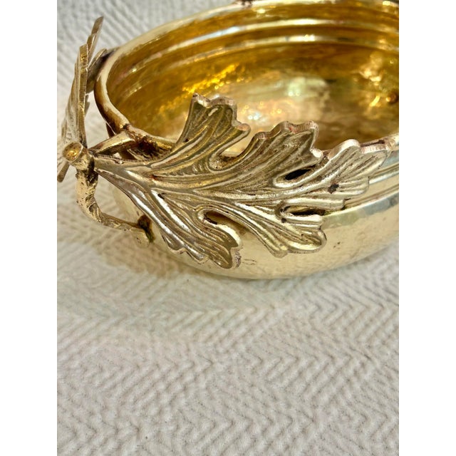 Vintage Hosely Brass Oval Cache Pot or Planter With Oak Leaf Handles For Sale - Image 4 of 11